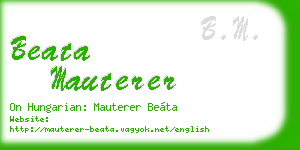 beata mauterer business card